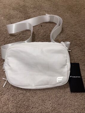 Fabletics White Nylon Crossbody Belt Bag